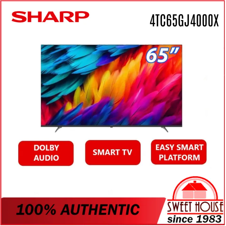 Sharp GJ4000X 4K UHD Easy Smart TV | 65” | HDR & Easy Smart Platform | 4TC65GJ4000X 4T-C65GJ4000X