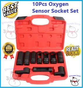 HEAVY DUTY 10Pcs Oxygen Sensor Socket Set Oil Pressure Sending Unit Removal Kit Injection sockets nut nuts Removal Tools Assembly Removal GARAGE TOOL ALAT BENGKEL AUTOMOTIVE HAND TOOLS