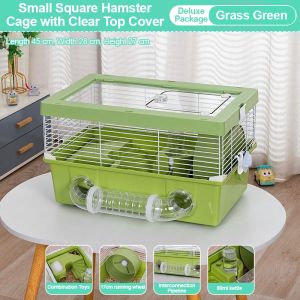JF Hamster cage transparent pipeline landscape cage villa double-layer