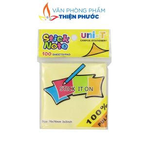 Giấy note ghi chú cute UN-T 2x3mm màu vàng 100 tờ 1 xấp THIỆN PHƯỚC