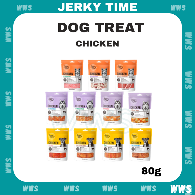Jerky Time Dog Treat ( Wanpy ) 13 type Chicken Flavor 80g Lazada