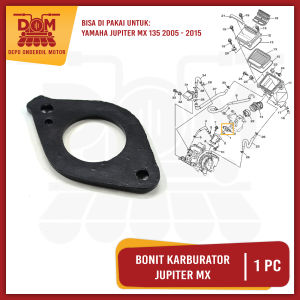 Bonit Karburator Jupiter MX (PSP) Hitam Ebonit Manipol Fiber Insulator Kalburator Karbu Yamaha