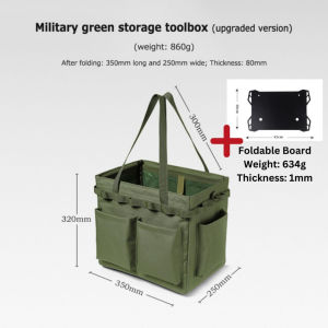 Camping Storage Bag Oxford Cloth Tableware Bag Foldable Picnic Basket Large Capacity for Camping Hiking Travel