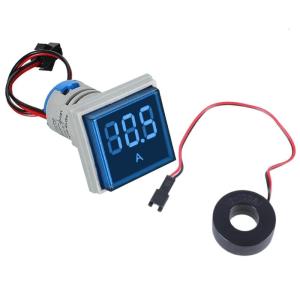 Ampe kế kỹ thuật số 0-100a hiện tại mét dò 22mm Đầu vuông đèn nền LED màn hình dụng cụ kiểm tra dòng điện đo