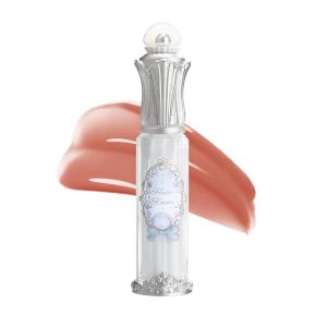 Flower Knows Shells Jewel ing Lip Glaze Light Peach Pink Hyaluronic Acid-Infused Formula Sheer High-Shine Finish Vegan (P01 Champagne Pearl)