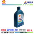 *Shell Advance AX7 MATIC/SCOOTER 10W-30 (0.8L)* Oli Mesin Motor Matic-Original. 