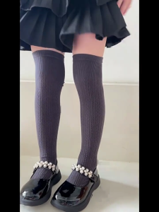 1 Pair Long Tube Socks for Kids Cotton Childrens Above Knee Length Stockings Long Socks for Autumn Winter Cold Seasons