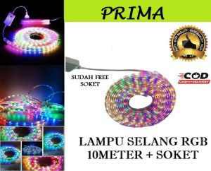 Lampu Selang Led Strip RGB 2835 lampu hias plafon lampu selang 220V warna-warni