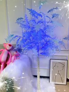 1.8m Blue Coral Leaf Tree Lamp Model Home Decorative Lamp Scene Layout Landscape Luminous Tree Light