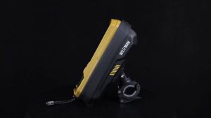 WILD MAN Bike Handlebar Bag Bicycle Bags for Cycling Bike Front Pouch Bag Phone Holder Mount Compatible with Phones Under 6.8”(GX330Black)