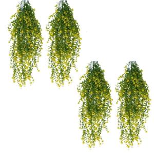 4pcs Artificial Eucalyptuses Stem Rustproof Metal Frame Easy To Hanging Faux For Indoor Outdoor Decoration