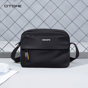 OTOHE กระเป๋าสะพายข้างสำหรับผู้ชายกระเป๋ากระเป๋าหน้าอกลำลองกระเป๋าสะพายไหล่สะพายไหล่แฟชั่นกระเป๋าหน้าอกลำลองกระเป๋าสะพายไหล่กันน้ำลำลองหนัง PU กระเป๋าถนนสำหรับการเดินทางกลางแจ้ง