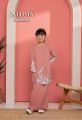 ADEL Saloma Kids Baju Kurung Kebaya Moden Budak Premium Como Crepe Lace Koleksi Raya 2024. 