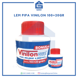 Lem Pipa Vinilon Original 120g - Lem Karet PVC Tahan Lama + Bonus 20g