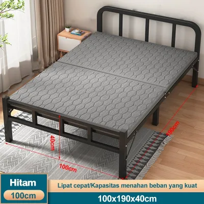 Tempat Tidur Lipat Portable Ranjang Kasur Sofa Kasur Lipat Besi Tidur Lipat Yang Dipertebal