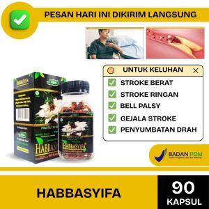 HABBASYIFA 90 Kapsul 100% Original Obat Stroke Sebelah Kanan Kiri Penyumbatan Pembuluh Darah & Kolestrol Paling Ampuh