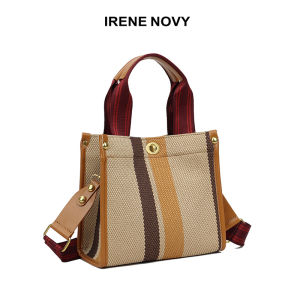 8009# Irene Novy Fashion Colored Canvas Bag Womens One Shoulder Small Bag Handheld Diagonal Straddle Bag