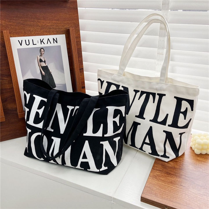 33Bags 3041 New Printed GentleWoman Zipper Tote Bag for woman Thailand Fashion Canvas Bags for School Lazada PH