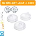 Boon NURSH Silicone Sippy Spout (3-Pack) BPA-Free. 