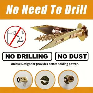 [50คู่/100คู่] KONLU พุกเหล็ก พุกผีเสื้อเหล็กยิปซั่ม พุกยิปซั่มพุกโลหะ(พุก+สกรู) พุกยิบซั่ม สกรู สกรูงานไม้ สกรูปลายสว่าน พุกปีกผีเสื้อ Butterfly anchor gypsum anchor light wall anchor ceiling anchor gypsum expansion screw woodworking expansion screw