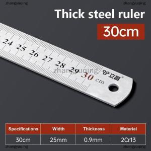 [COD] zhangyuqing 15-100CM Zero Glare Satin Chrome Stainless Steel Machinist Engineer Ruler With Graduations In MM