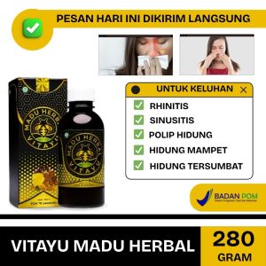 VUTAYU Obat Polip Hidung Tersumbat Bau Busuk Sinusitis Rhinitis Pilek Menahun Madu Herbal 280gr BPOM