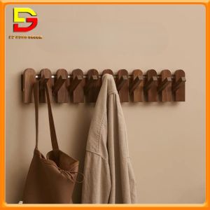 Móc Gỗ Nam Châm Màu Nâu - Móc Gỗ Thiết Kế Mới Treo Tường Trang Trí Nhà Cửa Hiện Đại DGH-481