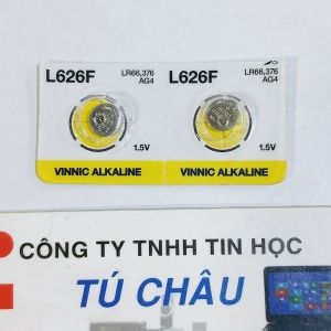 Pin AG4 L626F LR66 376 SR66 377 SG4 377A GP177 SR262 - 1.5V / Hiệu VINNIC Alkaline