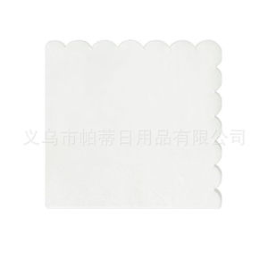 ใหม่ ธีมลูกไม้สีขาว ตกแต่งธีมงานเลี้ยงวันเกิด เครื่องใช้บนโต๊ะอาหารแบบใช้แล้วทิ้ง จานกระดาษ ผ้าขนหนู ถ้วยกระดาษ มีด ส้อม ช้อน