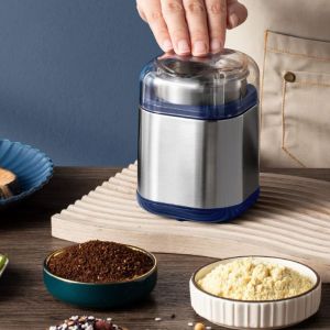 MAOMEI STORE Loại báo chí Máy xay cà phê điện Thép không gỉ 304 mini Máy xay ngũ cốc điện Bền bỉ Chống gỉ Máy nghiền ngũ cốc Hạt