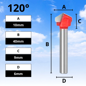 ms7 Mata router V bit 3D shank 6mm untuk kayu mdf dll V bit groove