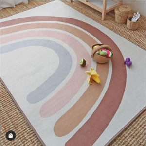 ins style Rainbow carpet Hopscotch Rug Soft Plush Permaidani Pelangi Playroom Carpet Non-Slip Floor Mat for Children baby playmat