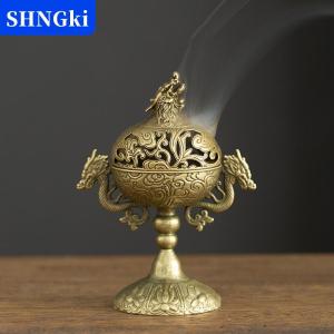 [COD] 🔥🔥🔥SHNGki Vintage hợp Kim Hương Burner Stick chủ ba chân Rỗng ra mini Gỗ đàn hương Lư Hương Burner trang trí nhà
