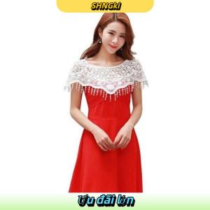 SHNGki Phụ nữ Đan Rỗng ra Khăn choàng quấn đám cưới cô dâu buổi tối ăn mặc ren khăn choàng đám cưới hướng dương ren khăn SHRUG CAPE Poncho