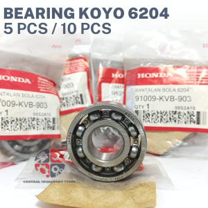 (GROSIR) 5 PCS MURAH BEARING 6204 HONDA BEAT KARBU KOYO JAPAN / BEARING AS PULLY BELAKANG BEAT FI / VARIO / SCOOPY / SPACY / PCX / GENIO / BEARING LAKER LAHER RODA AS PULY POLY PULLEY / KLAHER BEARING AS GRADAN KRUK AS/ BEARING 6204 YAMAHA 10 PCS