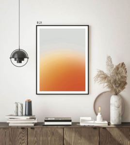 Hiasan Dinding Color Gradient Pajangan Rumah Simple Minimalis Ukuran 30x40
