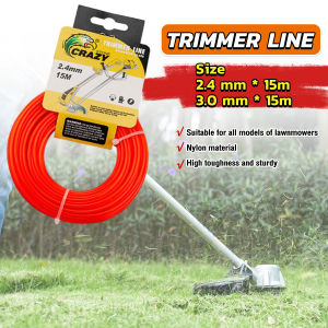 Digeo Nylon Trimmer Line 2.4mmx15m 3.0mmx15m Round Shape Hole for Grass Cutter Garden Tools