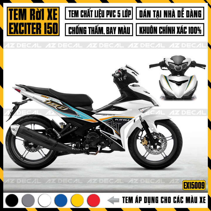 Tem Rời Xe Exciter 150 Phong Cách MX KING | EX15009 | Decal Chế Chất ...