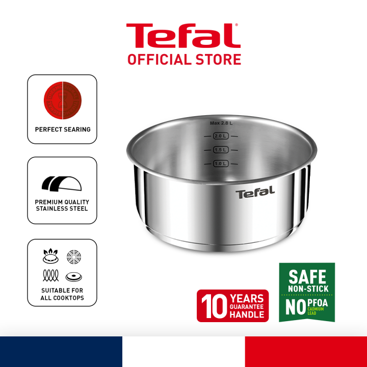 Tefal Ingenio Emotion Saucepan 20cm (Stackable Non-stick Cookware, Titanium Non-stick coating 2x, Thermo-signal)