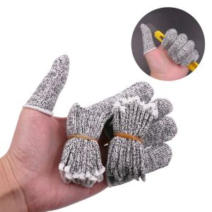 LIAOYING 10Pcs High-Strength Safety Anti-Cut Finger Cover Durable Safety Protective Finger Protector Multi-purpose Flexible Sleeve