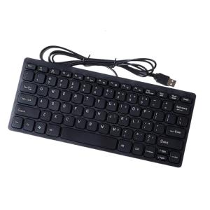 Portable Wireds USB Mini Keyboards 78 Key Thin Ergonomic Style for Business and Home Use