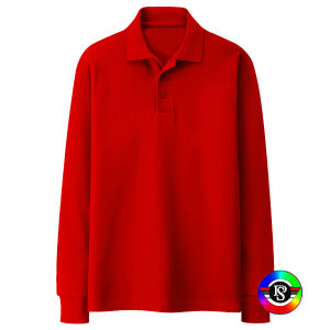 PS | Polo Shirt Pria | Kaos Polos Lengan Panjang | Kaos Seragaman | Bahan Tebal Tidak Nerawang