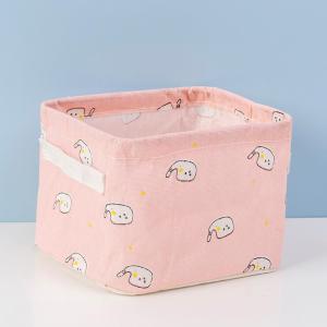 Aesthetic Canvas Foldable Water Proof Desk Organizers Storage makeup bags Underwear Storage Basket