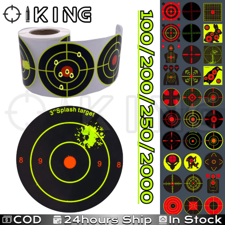 Oiking Splatter Reactive Targets Adhesive Shooting Target 3 inch ...