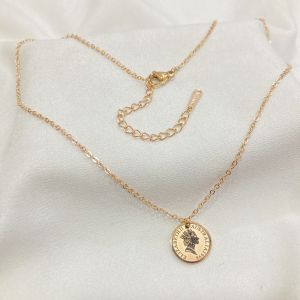 Kalung Anak Titanium Simple Rantai Nori Koin Fashion Korean Style Aksesoris Perhiasan Anak Perempuan