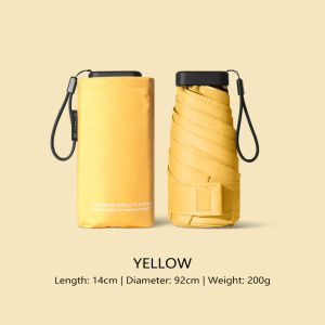 Mini Flat UV Umbrella Six Folding Summer Patio Cute Umbrella Rain Women Portable Travel Pocket Sun Umbrella