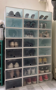 Combo 10 Hộp Đựng Giày Nắp Nhựa Cứng Lắp Ghép Thông Minh Nhiều Màu Bảo Quản Giày Dép