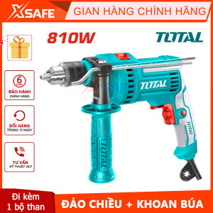Máy khoan búa Total TG1081316E 810W kèm 1 bộ than có tính năng tốc độ thay đổi-đảo chiều có chức năng búa