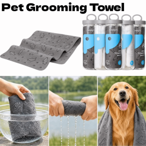 MODERNLUX Synthetic Deerskin Pet Drying Towel Strong Absorbing Water 66x43cm Cat Bath Towel Portable Reusable Absorbent Dog Towel for Dogs and Cats