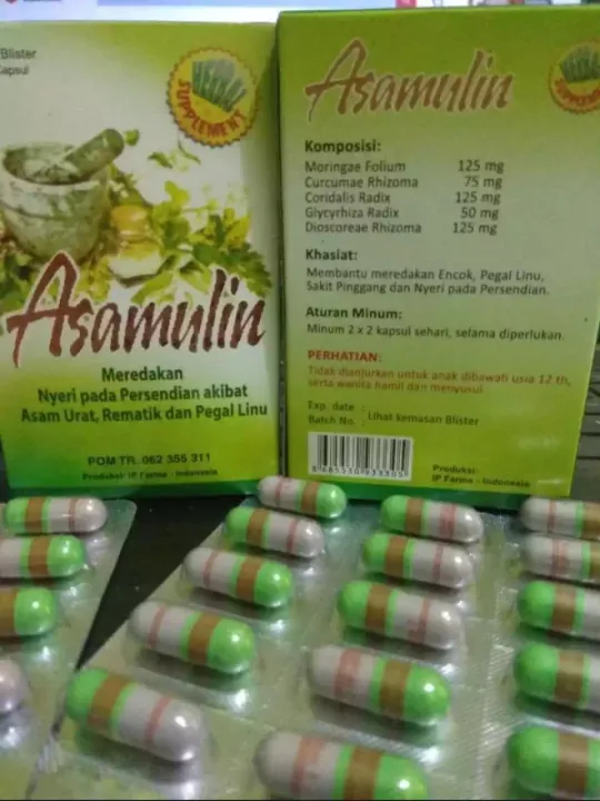 Asamulin Herbal Suplement Yang Mengobati Asam Urat, Rematik, Pegel Linu dan Nyeri Sendi